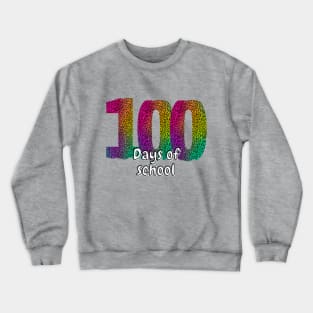 100 days of school neon Crewneck Sweatshirt